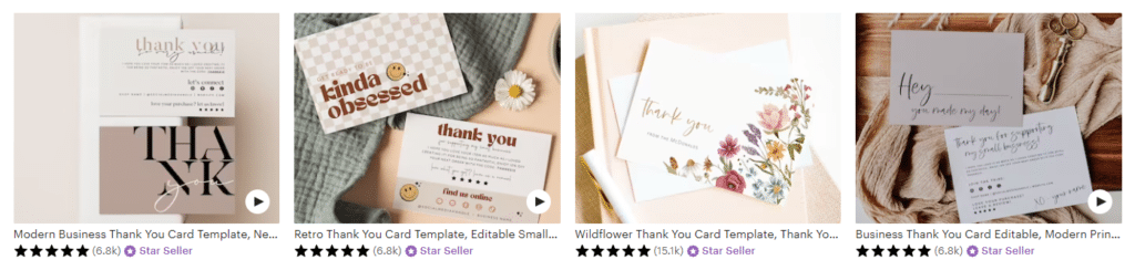 Cómo vender tarjetas de agradecimiento como descargas digitales en Etsy -