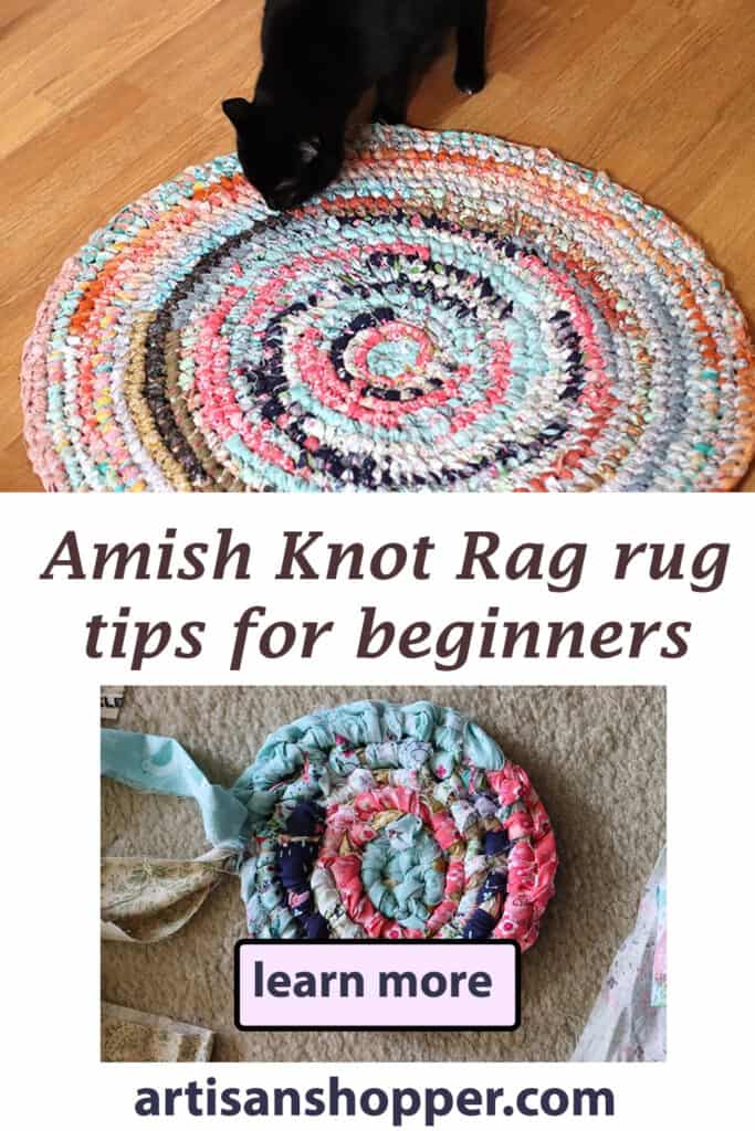 Consejos para principiantes sobre alfombras de trapo con nudos Amish y una tabla de yardas de tela – Artisan Shopper